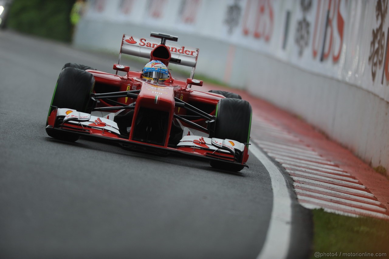 GP CANADA, 08.06.2013- Qualifiche,  Fernando Alonso (ESP) Ferrari F138