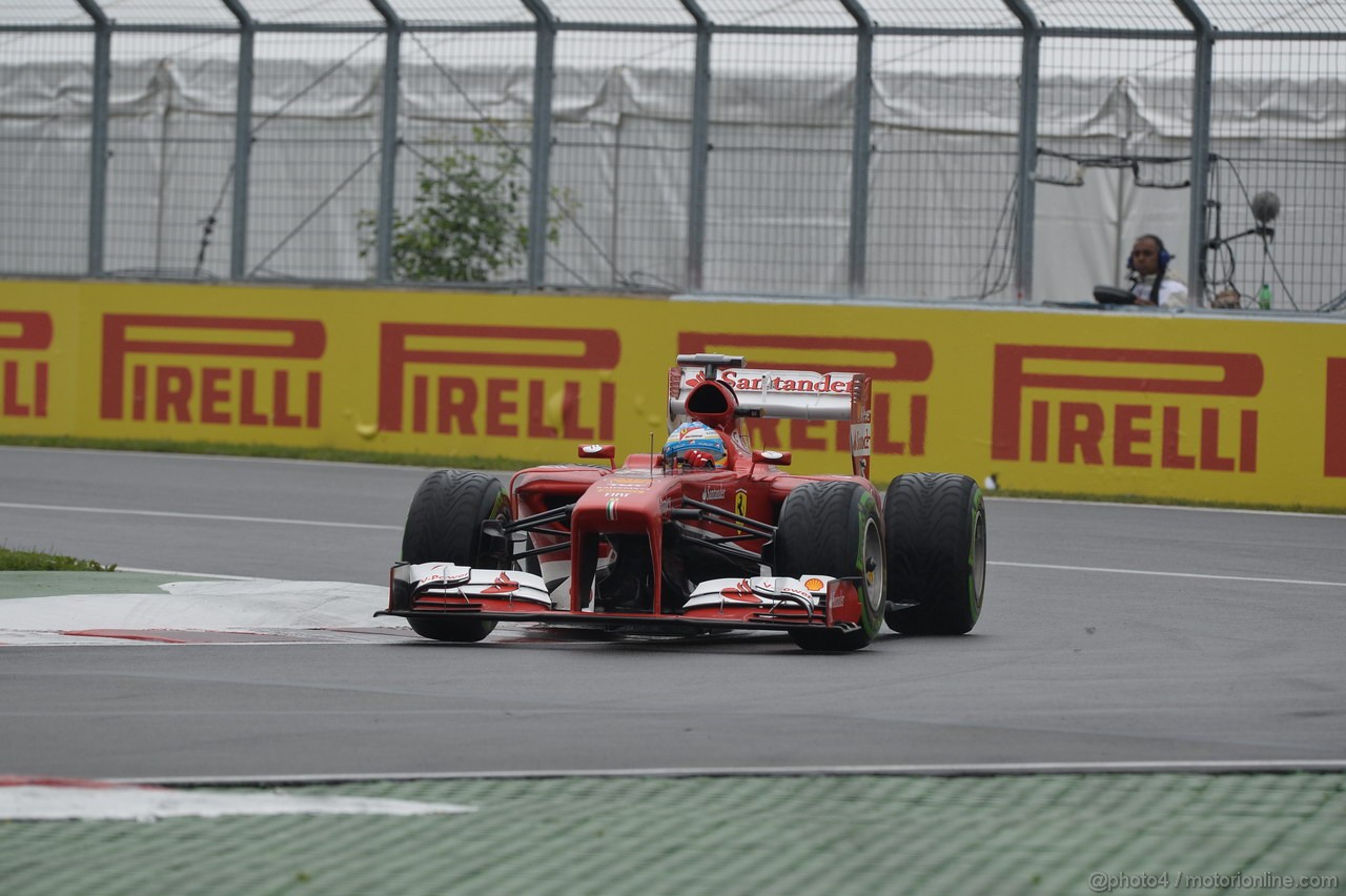 GP CANADA, 08.06.2013- Qualifiche,  Fernando Alonso (ESP) Ferrari F138