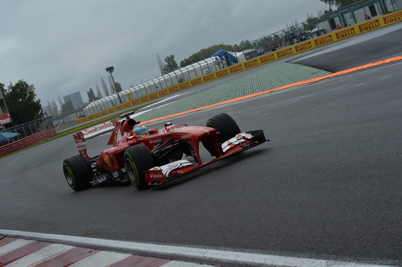 GP CANADA, 08.06.2013- Qualifiche,  Fernando Alonso (ESP) Ferrari F138
