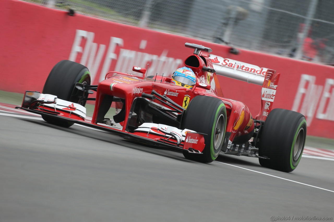 GP CANADA, 08.06.2013- Qualifiche,  Fernando Alonso (ESP) Ferrari F138
