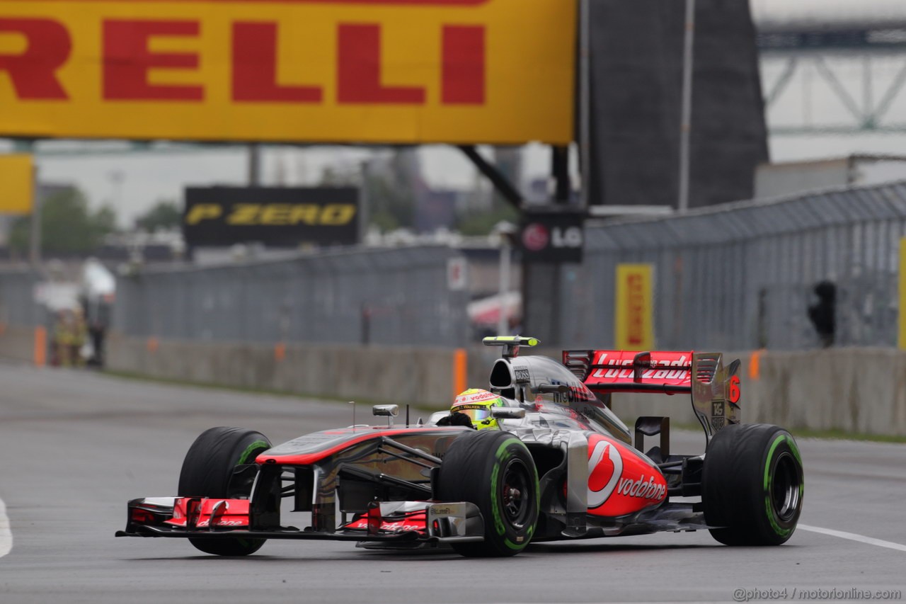 GP CANADA, 07.06.2013- Prove Libere 1, Sergio Perez (MEX) McLaren MP4-28 