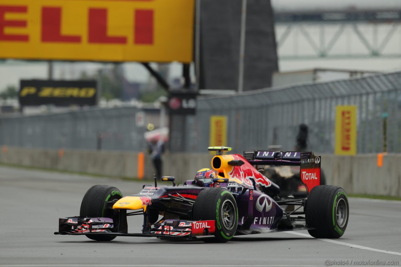 GP CANADA, 07.06.2013- Prove Libere 1, Mark Webber (AUS) Red Bull Racing RB9