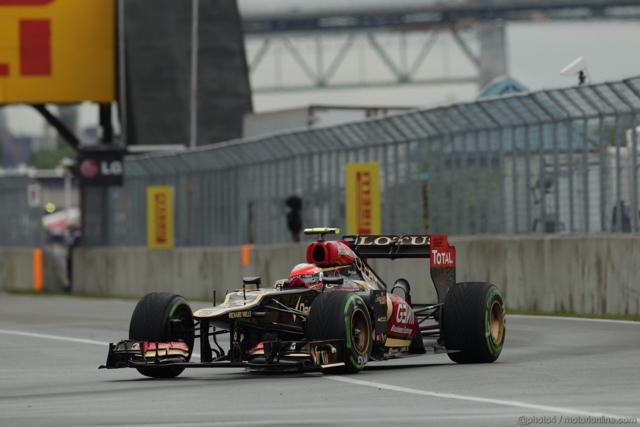 GP CANADA, 07.06.2013- Prove Libere 1, Romain Grosjean (FRA) Lotus F1 Team E213