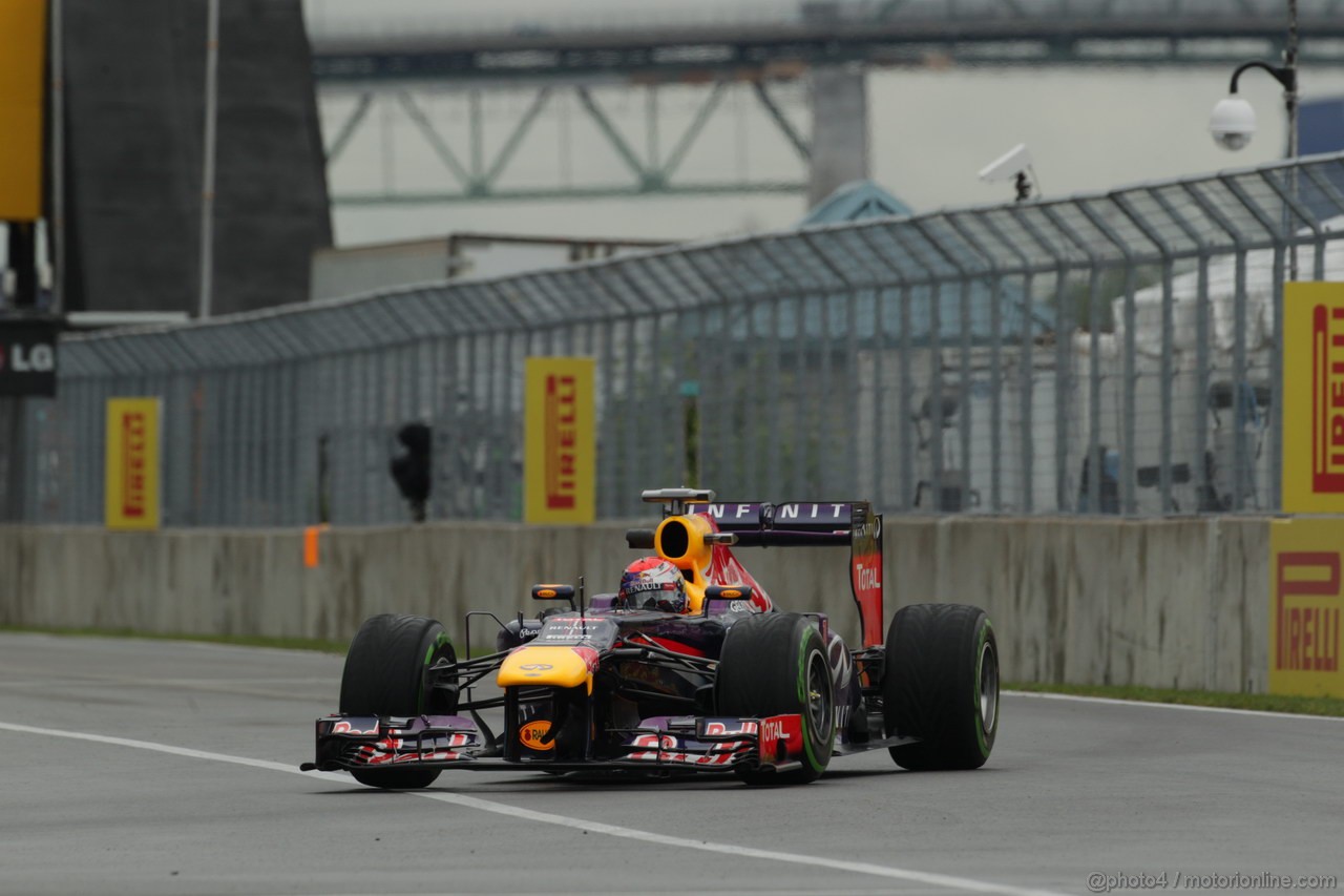 GP CANADA, 07.06.2013- Prove Libere 1, Sebastian Vettel (GER) Red Bull Racing RB9