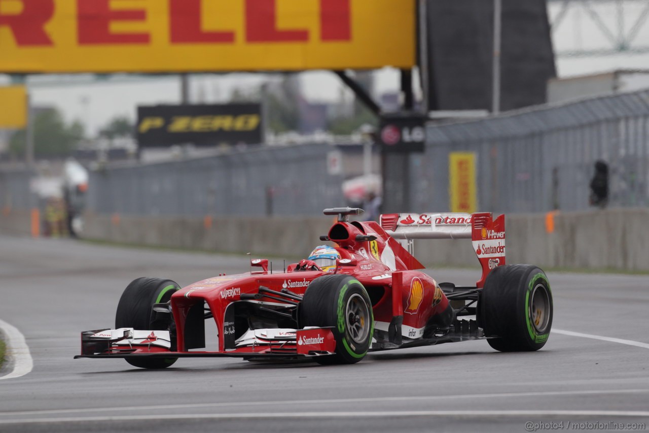 GP CANADA, 07.06.2013- Prove Libere 1, Fernando Alonso (ESP) Ferrari F138 