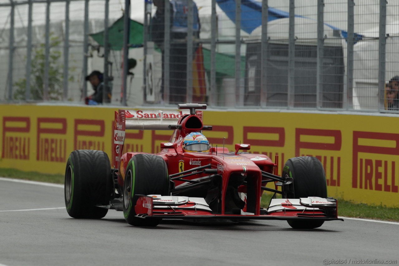 GP CANADA, 07.06.2013- Prove Libere 1, Fernando Alonso (ESP) Ferrari F138 