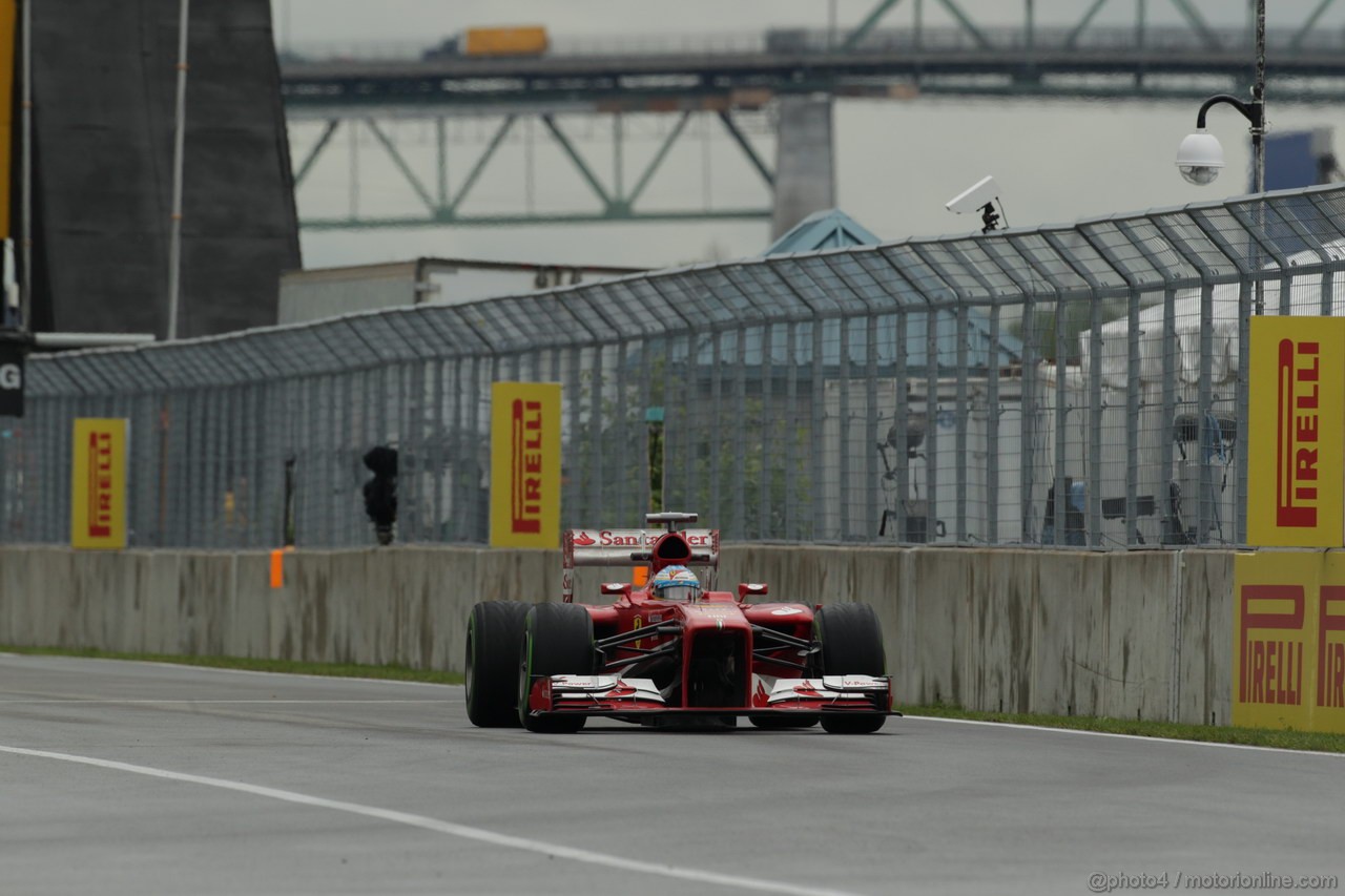 GP CANADA, 07.06.2013- Prove Libere 1, Fernando Alonso (ESP) Ferrari F138 