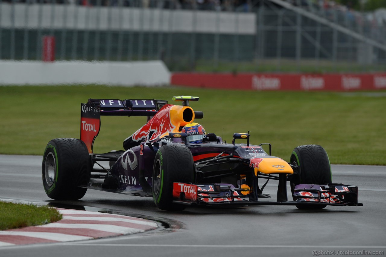 GP CANADA, 07.06.2013- Prove Libere 1, Mark Webber (AUS) Red Bull Racing RB9