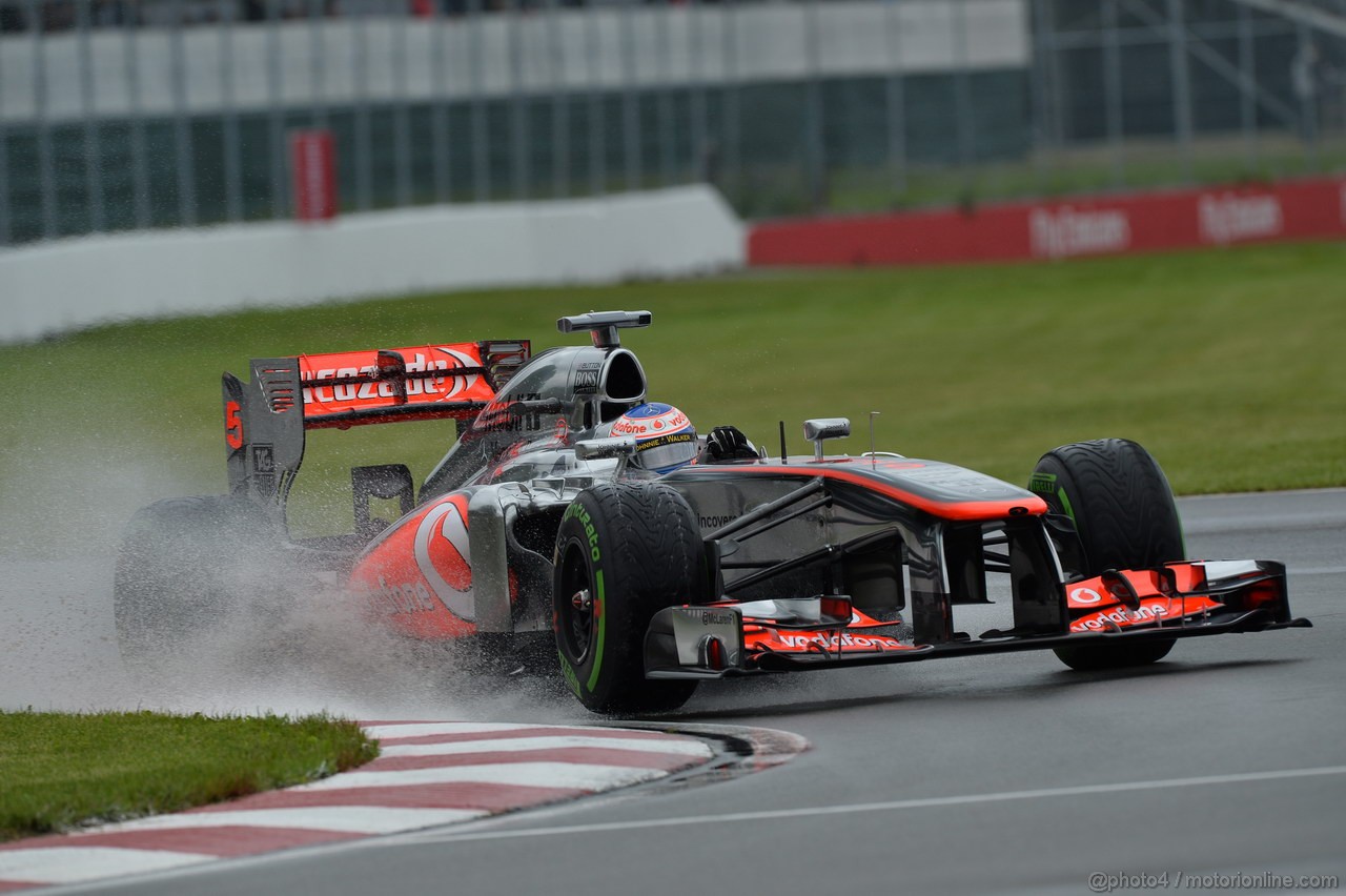 GP CANADA, 07.06.2013- Prove Libere 1, Jenson Button (GBR) McLaren Mercedes MP4-28 