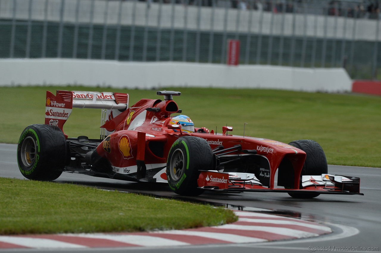 GP CANADA, 07.06.2013- Prove Libere 1, Fernando Alonso (ESP) Ferrari F138