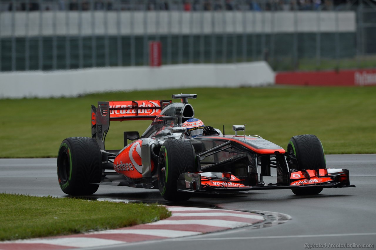 GP CANADA, 07.06.2013- Prove Libere 1, Jenson Button (GBR) McLaren Mercedes MP4-28 