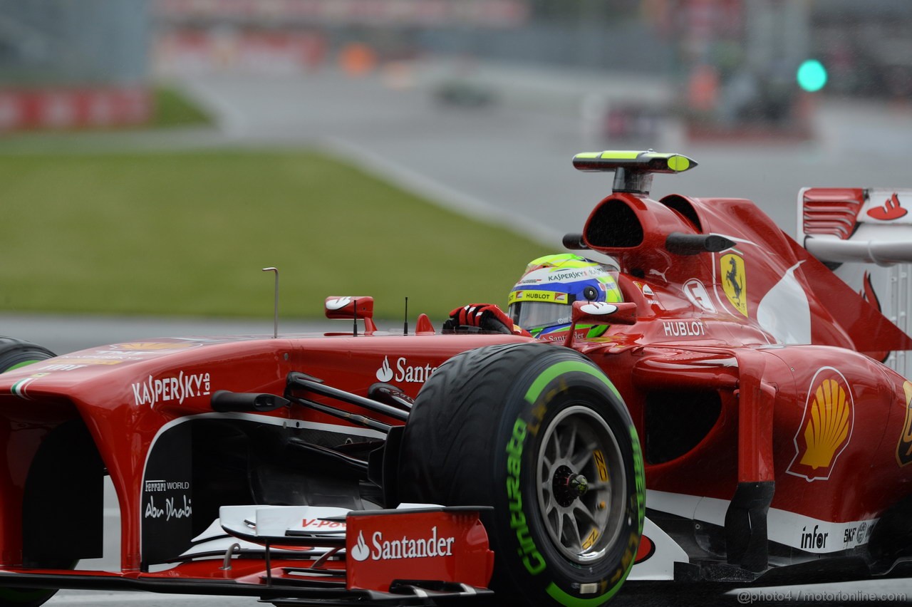 GP CANADA, 07.06.2013- Prove Libere 1, Felipe Massa (BRA) Ferrari F138 