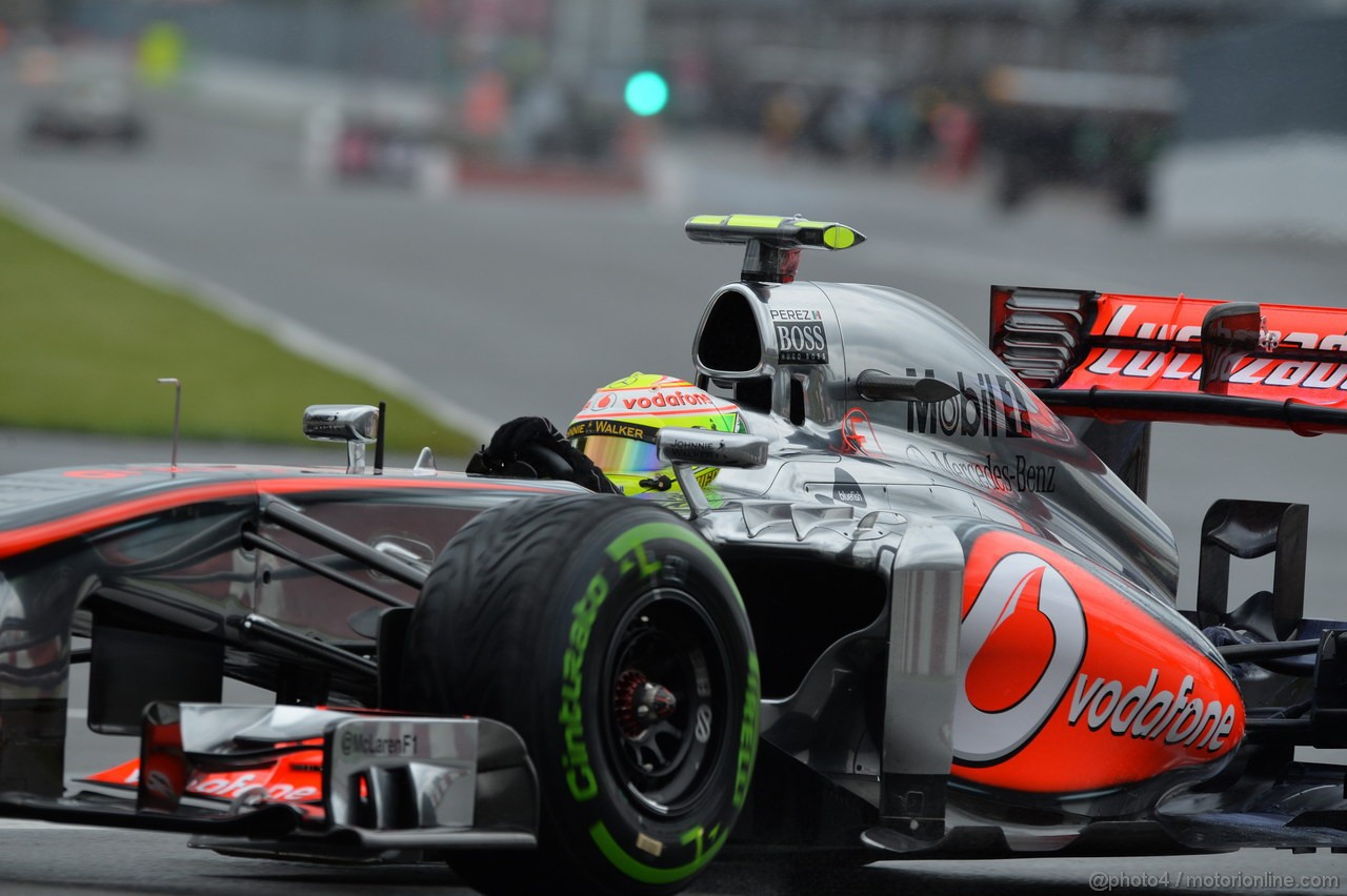 GP CANADA, 07.06.2013- Prove Libere 1, Sergio Perez (MEX) McLaren MP4-28 