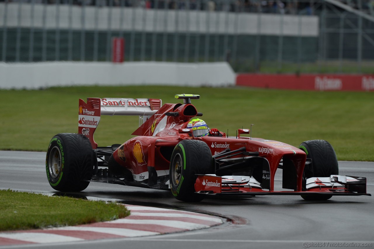 GP CANADA, 07.06.2013- Prove Libere 1, Felipe Massa (BRA) Ferrari F138 