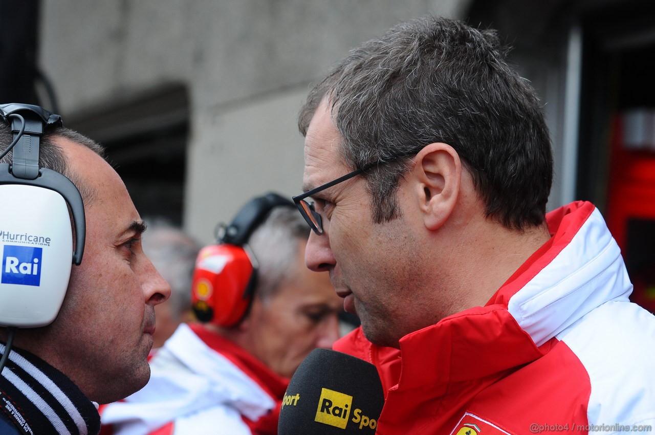 GP CANADA, 07.06.2013- Prove Libere 1, Stefano Domenicali (ITA) Team Principal, Ferrari with Ettore Giovannelli (ITA) RAI TV