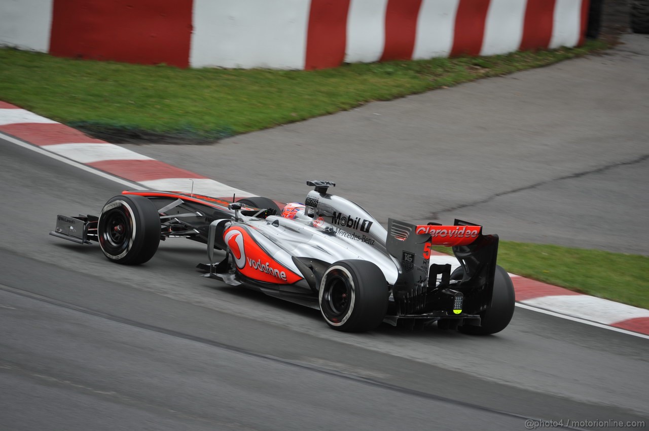 GP CANADA, 07.06.2013- Prove Libere 1, Jenson Button (GBR) McLaren Mercedes MP4-28 