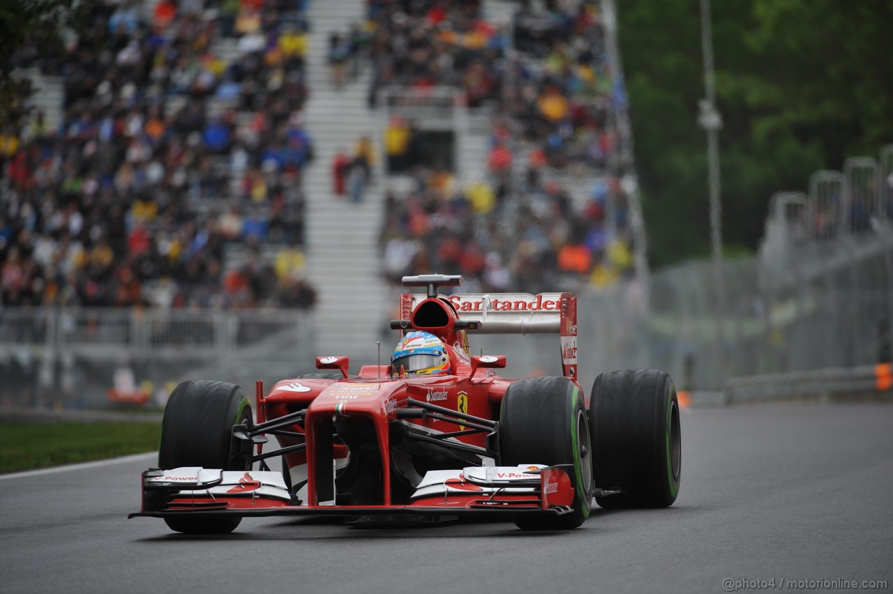 GP CANADA, 07.06.2013- Prove Libere 1, Fernando Alonso (ESP) Ferrari F138 