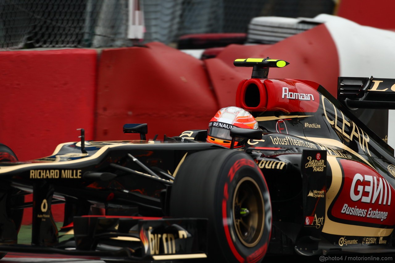 GP CANADA, 07.06.2013- Prove Libere 2, Romain Grosjean (FRA) Lotus F1 Team E213