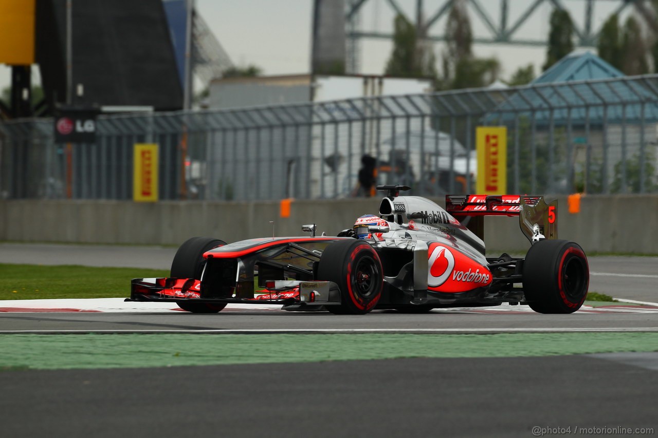 GP CANADA, 07.06.2013- Prove Libere 2, Jenson Button (GBR) McLaren Mercedes MP4-28