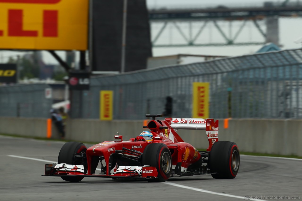 GP CANADA, 07.06.2013- Prove Libere 2, Fernando Alonso (ESP) Ferrari F138