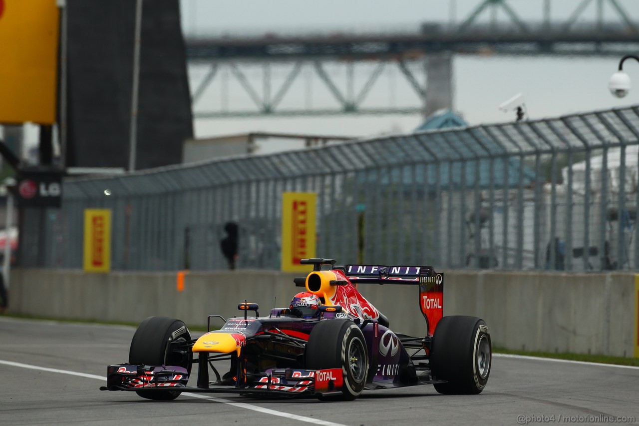 GP CANADA, 07.06.2013- Prove Libere 2, Sebastian Vettel (GER) Red Bull Racing RB9 