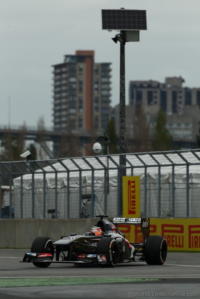 GP CANADA, 07.06.2013- Prove Libere 2, Nico Hulkenberg (GER) Sauber F1 Team C32