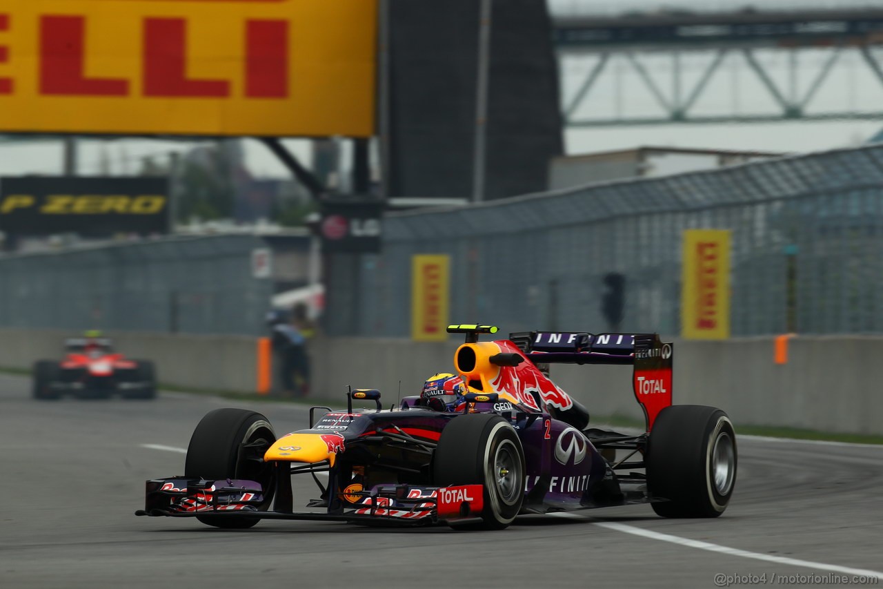 GP CANADA, 07.06.2013- Prove Libere 2, Mark Webber (AUS) Red Bull Racing RB9