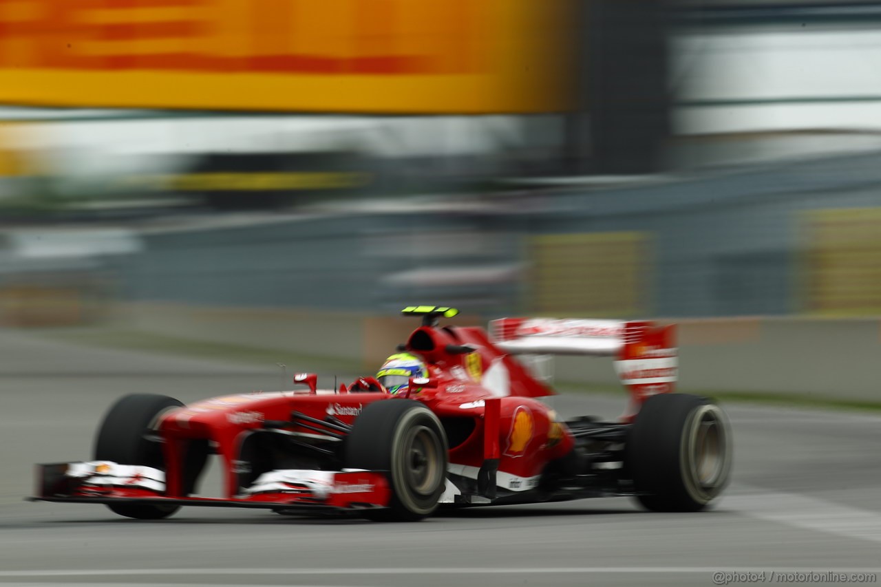 GP CANADA, 07.06.2013- Prove Libere 2, Felipe Massa (BRA) Ferrari F138