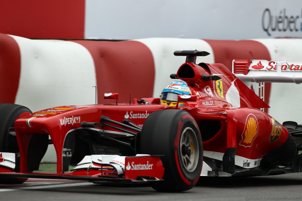 GP CANADA, 07.06.2013- Prove Libere 2, Fernando Alonso (ESP) Ferrari F138