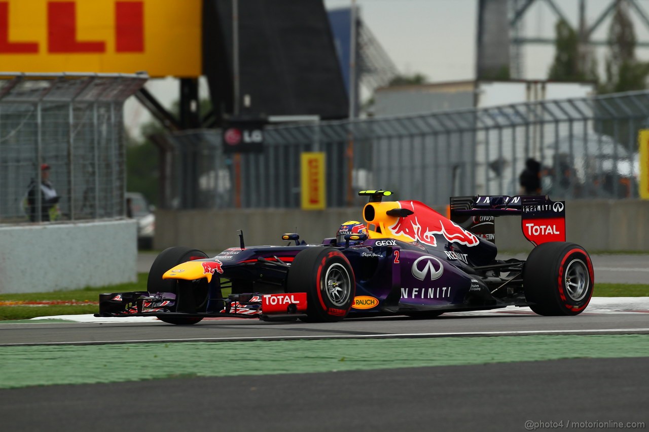 GP CANADA, 07.06.2013- Prove Libere 2, Mark Webber (AUS) Red Bull Racing RB9