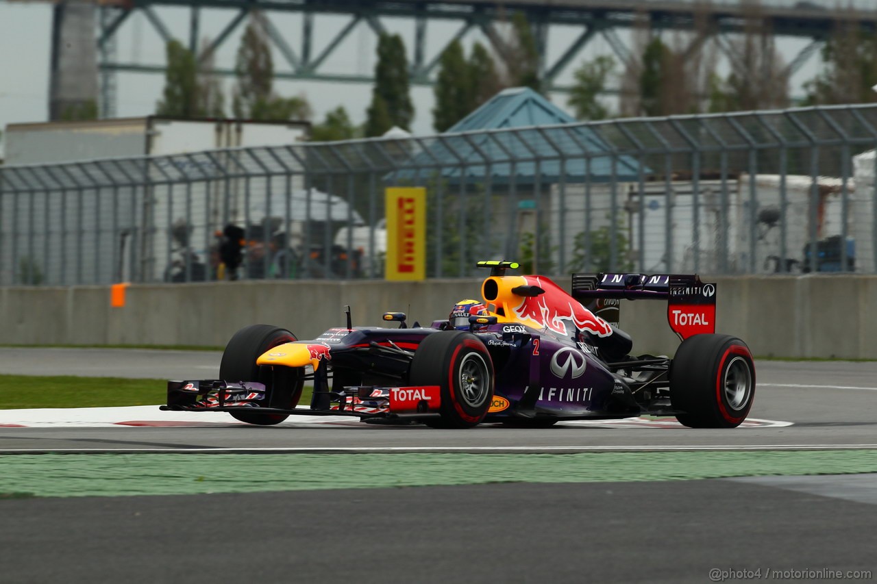 GP CANADA, 07.06.2013- Prove Libere 2, Mark Webber (AUS) Red Bull Racing RB9