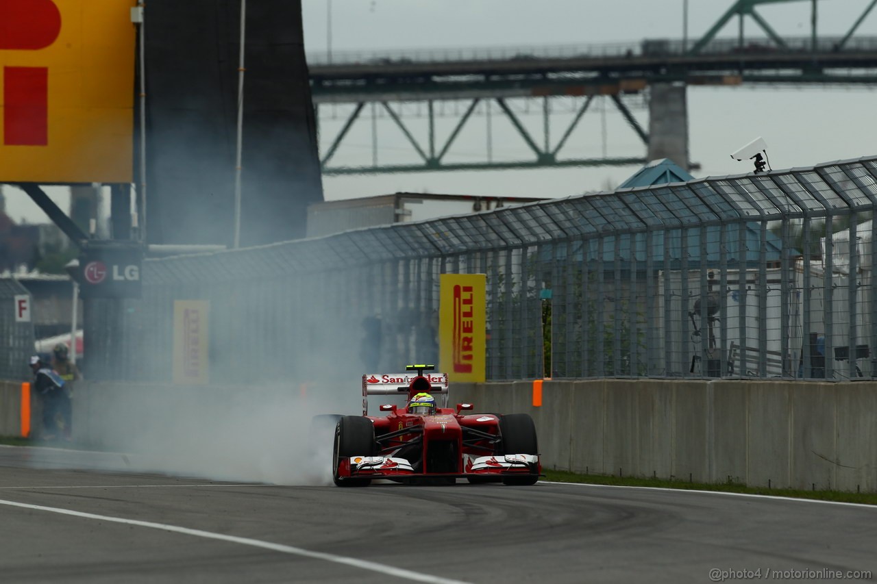 GP CANADA, 07.06.2013- Prove Libere 2, Felipe Massa (BRA) Ferrari F138