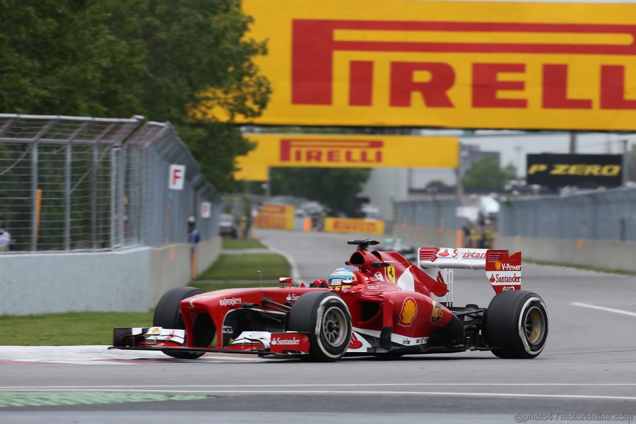 GP CANADA, 07.06.2013- Prove Libere 2, Fernando Alonso (ESP) Ferrari F138