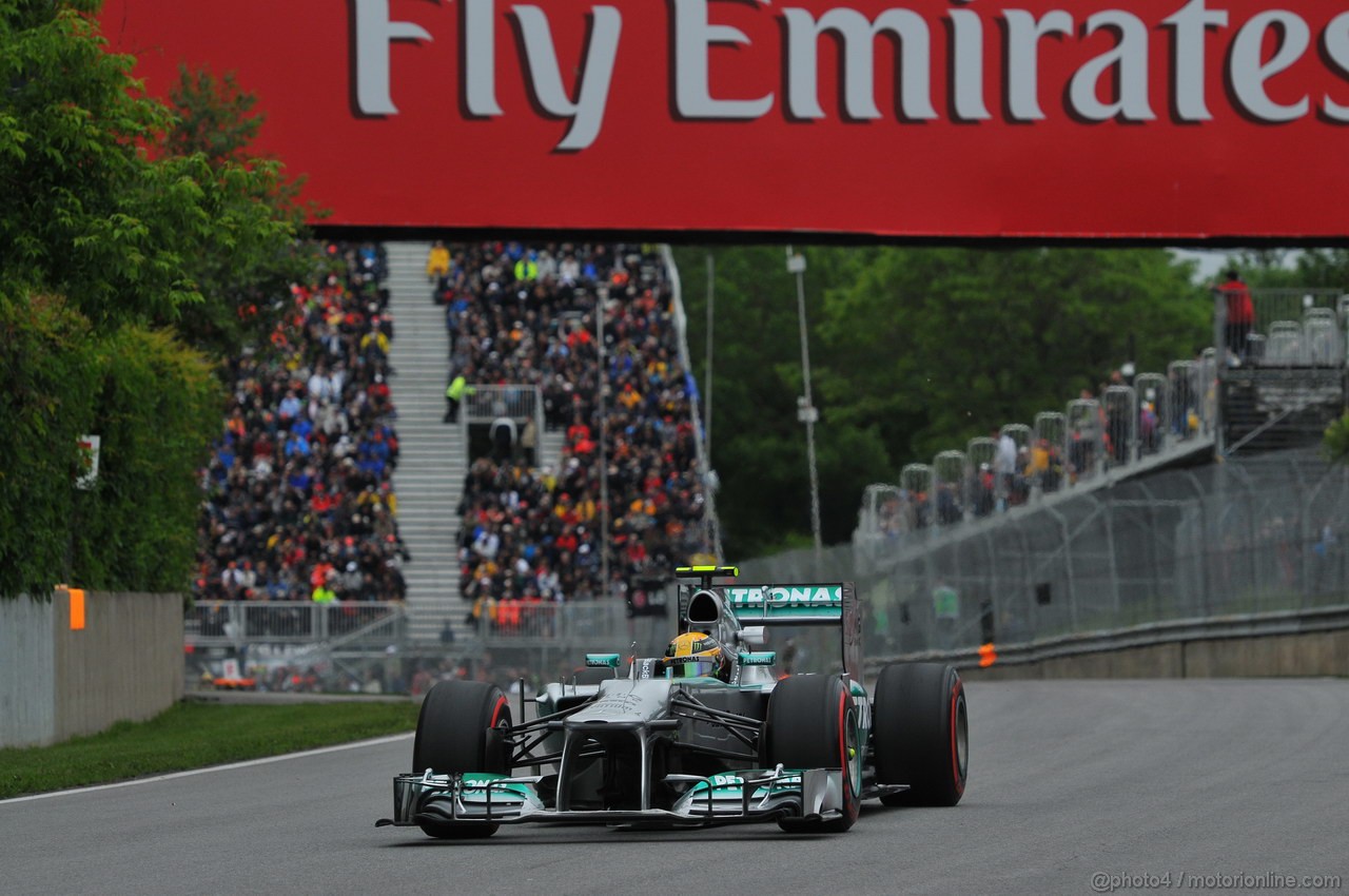 GP CANADA, 07.06.2013- Prove Libere 2,  Lewis Hamilton (GBR) Mercedes AMG F1 W04