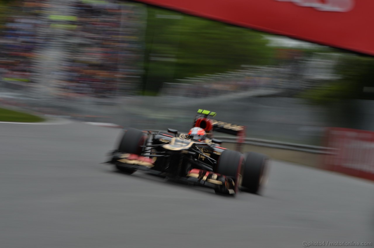 GP CANADA, 07.06.2013- Prove Libere 2, Romain Grosjean (FRA) Lotus F1 Team E213