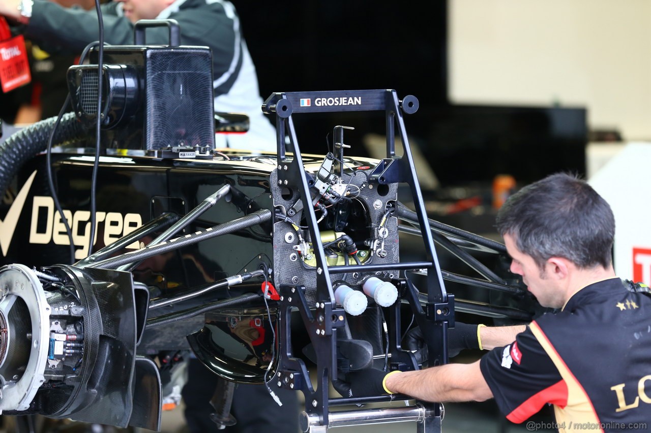 GP CANADA, 07.06.2013- Prove Libere 2, Romain Grosjean (FRA) Lotus F1 Team E213 detail