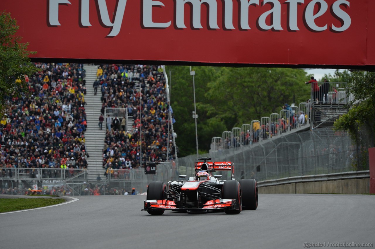 GP CANADA, 07.06.2013- Prove Libere 2, Jenson Button (GBR) McLaren Mercedes MP4-28