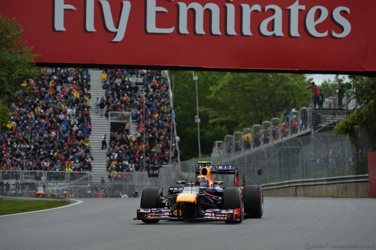 GP CANADA, 07.06.2013- Prove Libere 2, Mark Webber (AUS) Red Bull Racing RB9