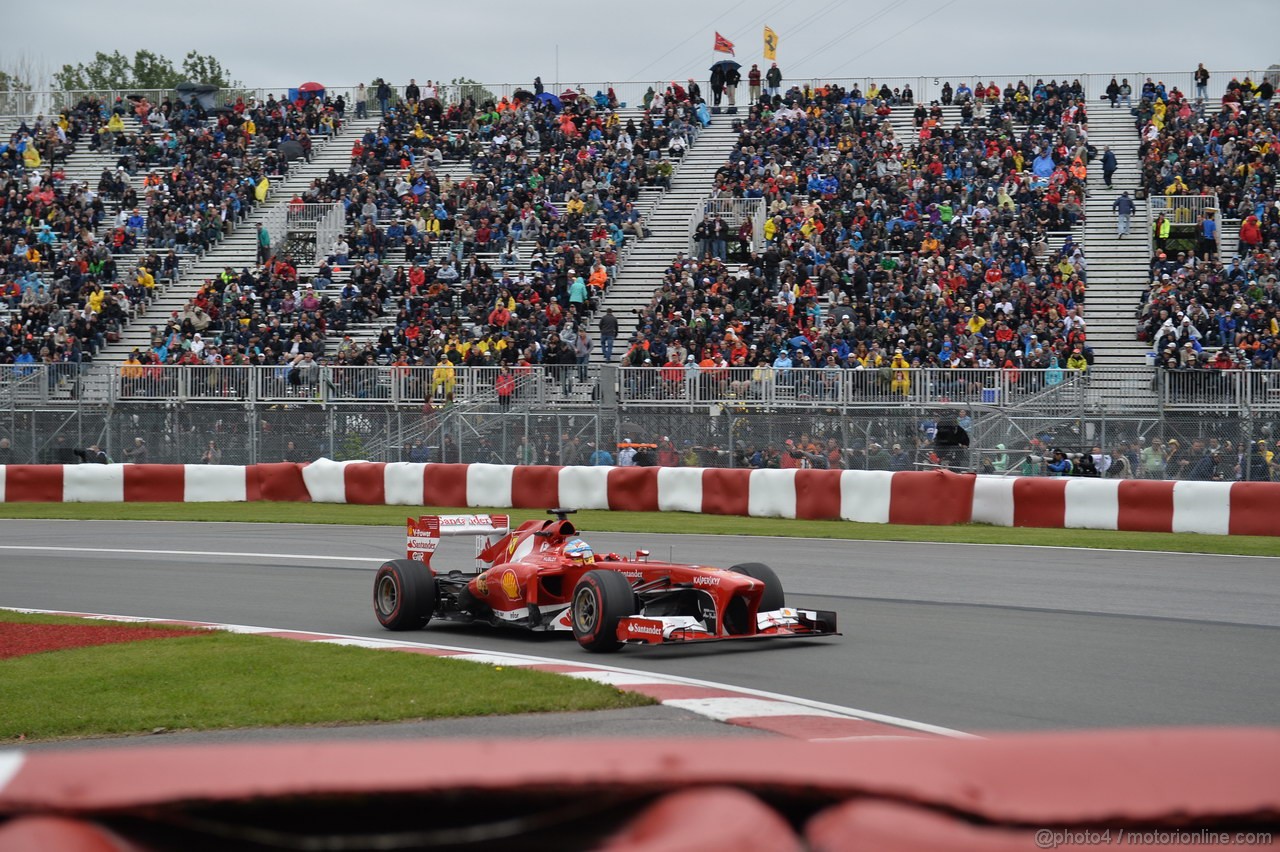 GP CANADA, 07.06.2013- Prove Libere 2, Fernando Alonso (ESP) Ferrari F138