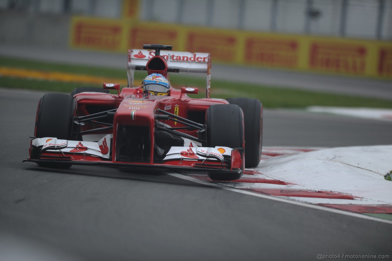 GP CANADA, 07.06.2013- Prove Libere 2, Fernando Alonso (ESP) Ferrari F138