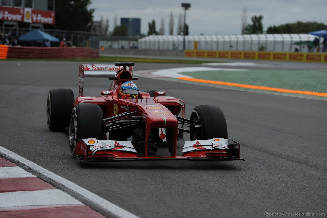 GP CANADA, 07.06.2013- Prove Libere 2, Fernando Alonso (ESP) Ferrari F138