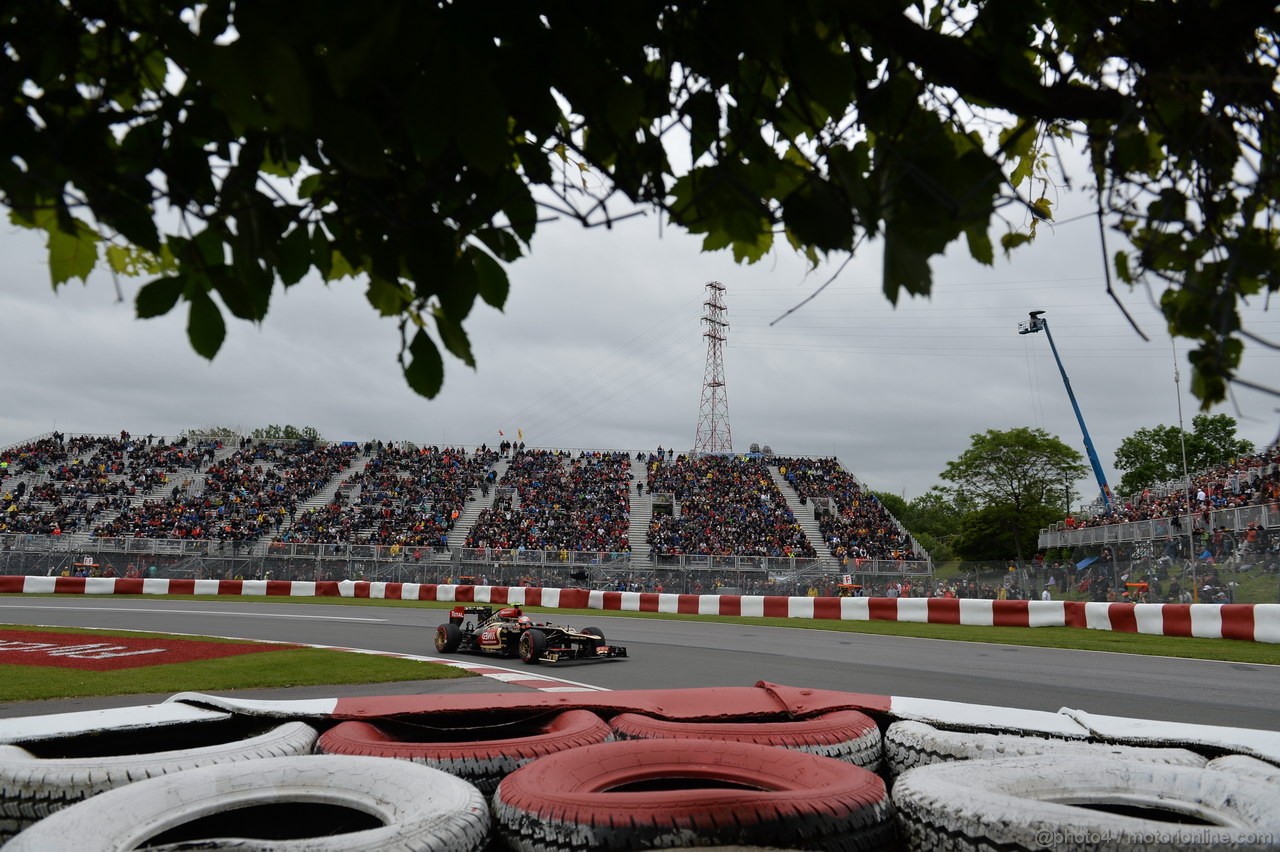 GP CANADA, 07.06.2013- Prove Libere 2, Romain Grosjean (FRA) Lotus F1 Team E213