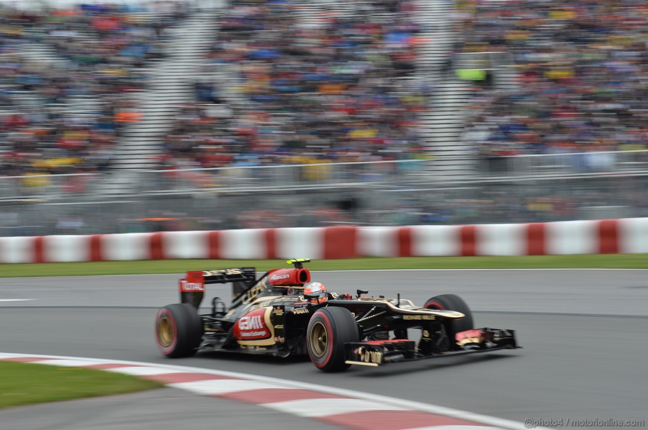 GP CANADA, 07.06.2013- Prove Libere 2, Romain Grosjean (FRA) Lotus F1 Team E213