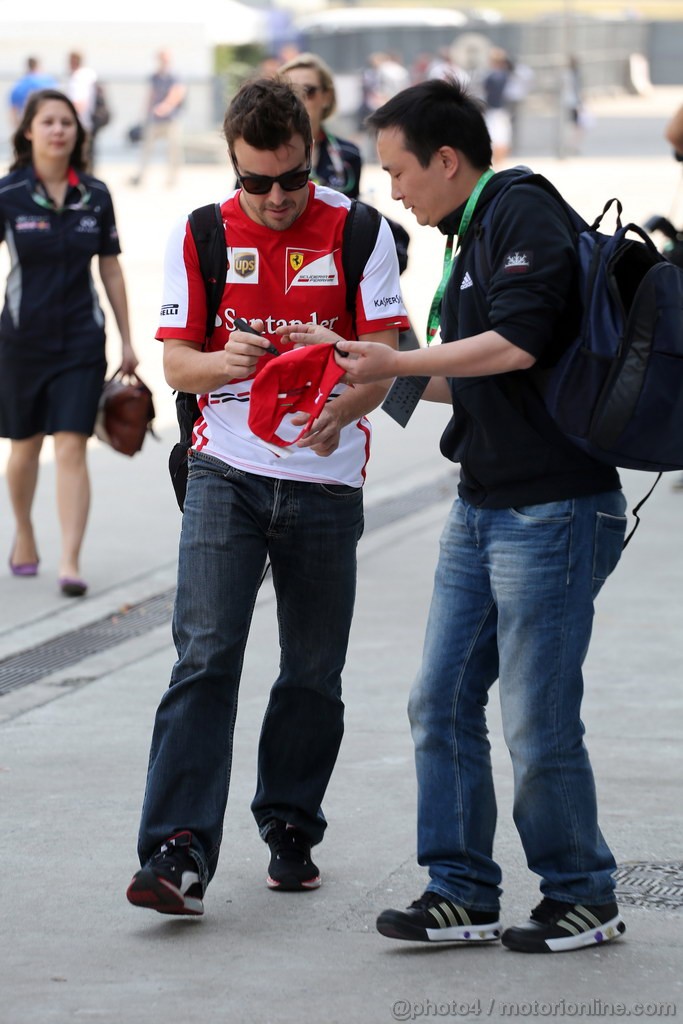 GP CINA, 14.04.2013- Fernando Alonso (ESP) Ferrari F138 