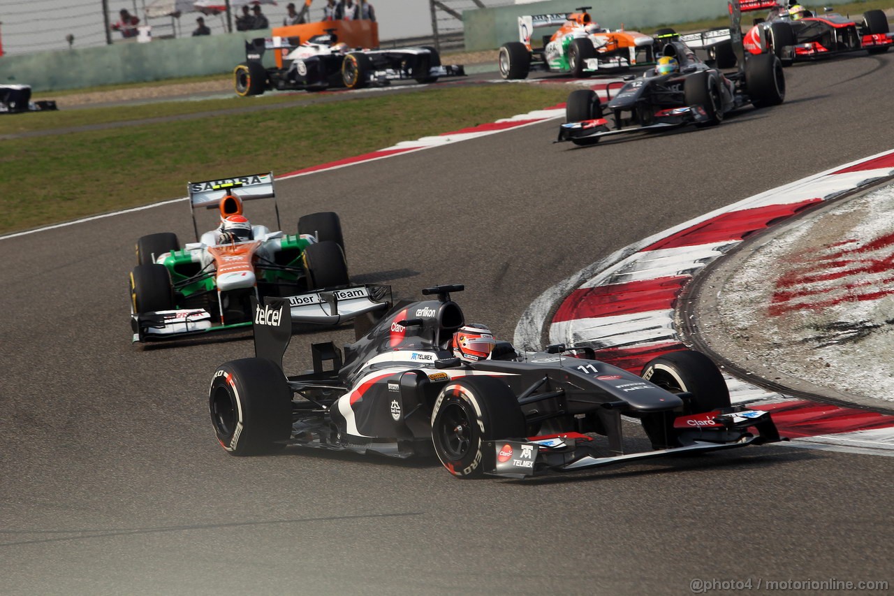 GP CINA, 14.04.2013- Gara, Nico Hulkenberg (GER) Sauber F1 Team C32 