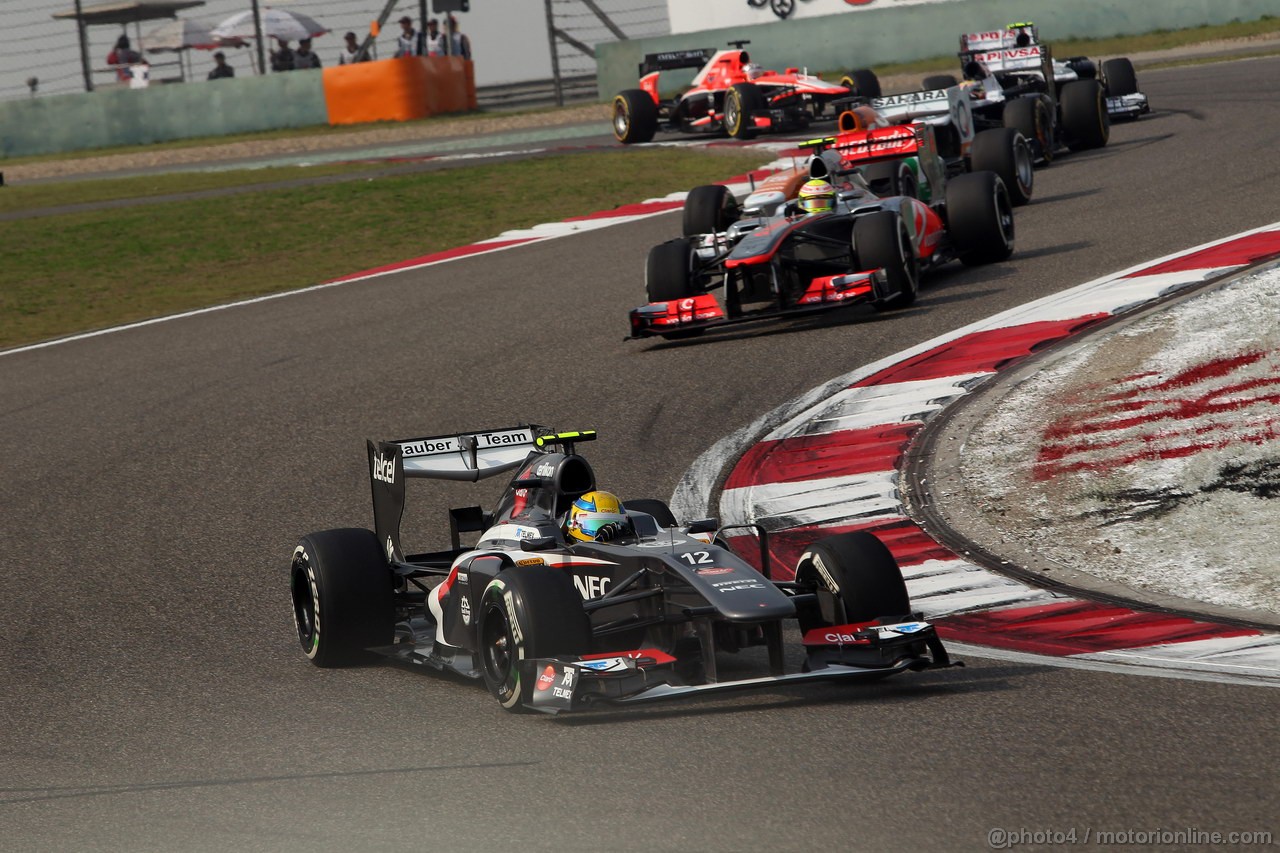 GP CINA, 14.04.2013- Gara, Esteban Gutierrez (MEX), Sauber F1 Team C32 