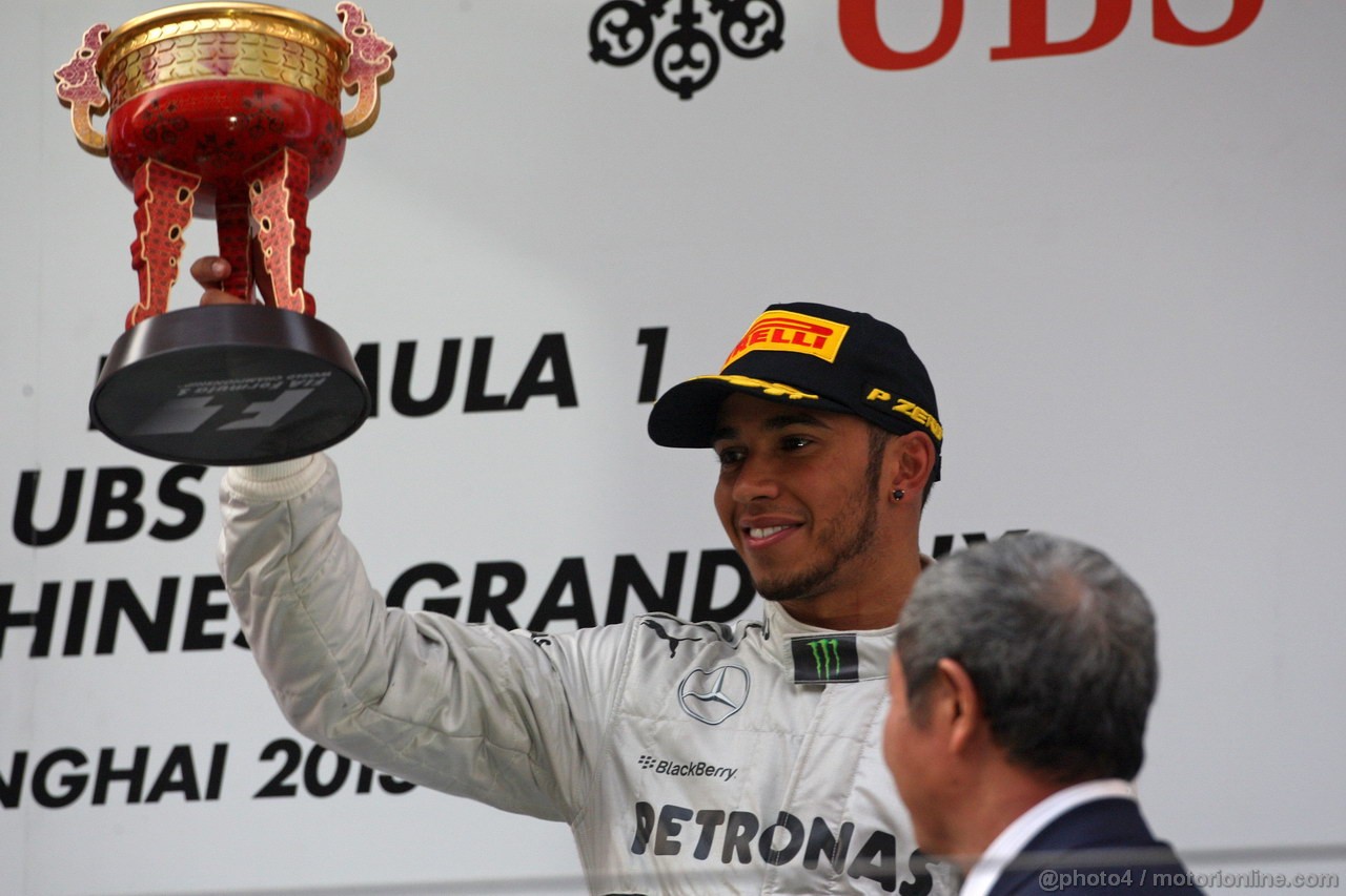 GP CINA, 14.04.2013- Gara, terzo Lewis Hamilton (GBR) Mercedes AMG F1 W04 