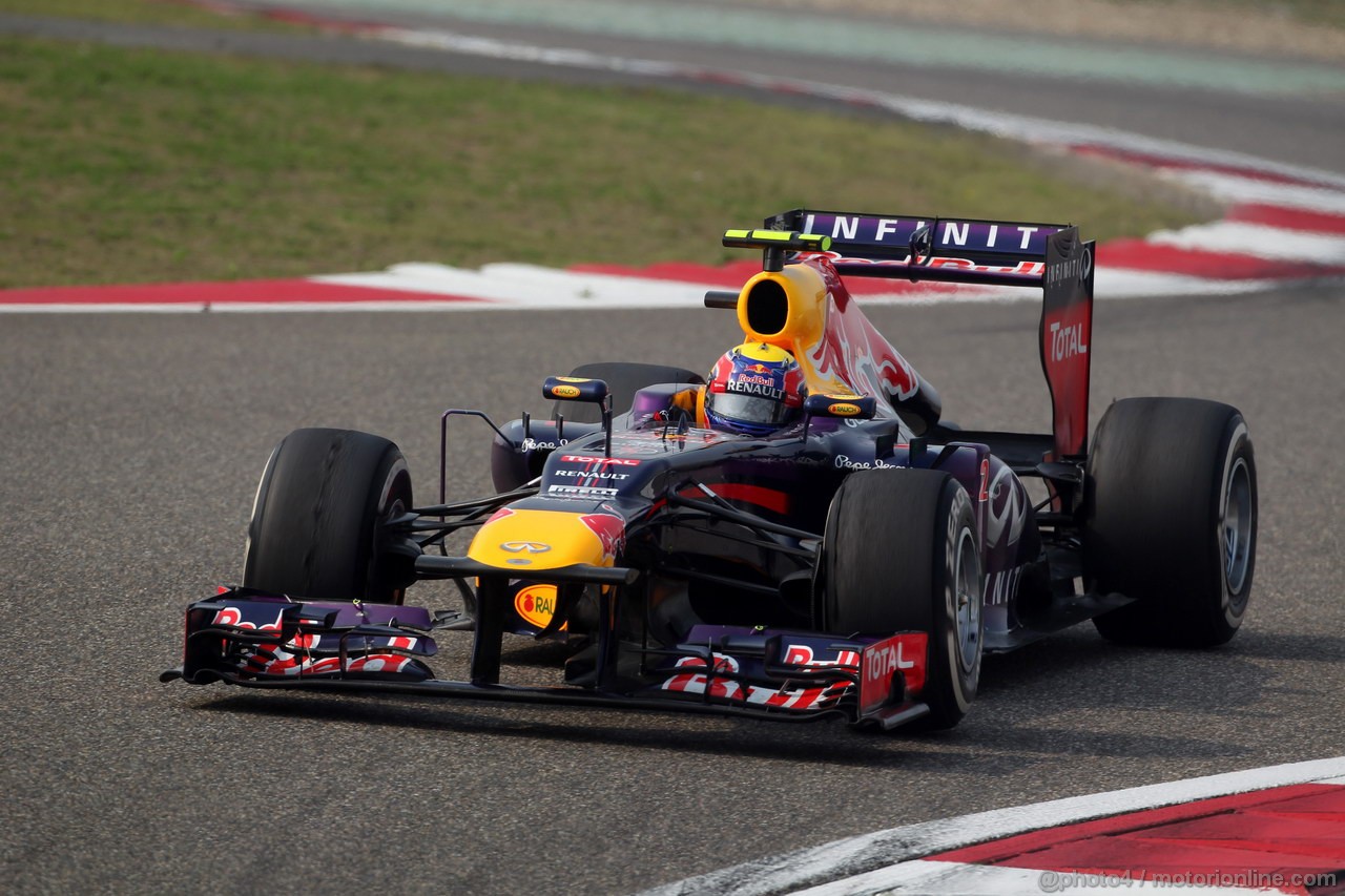 GP CINA, 14.04.2013- Gara, Mark Webber (AUS) Red Bull Racing RB9 