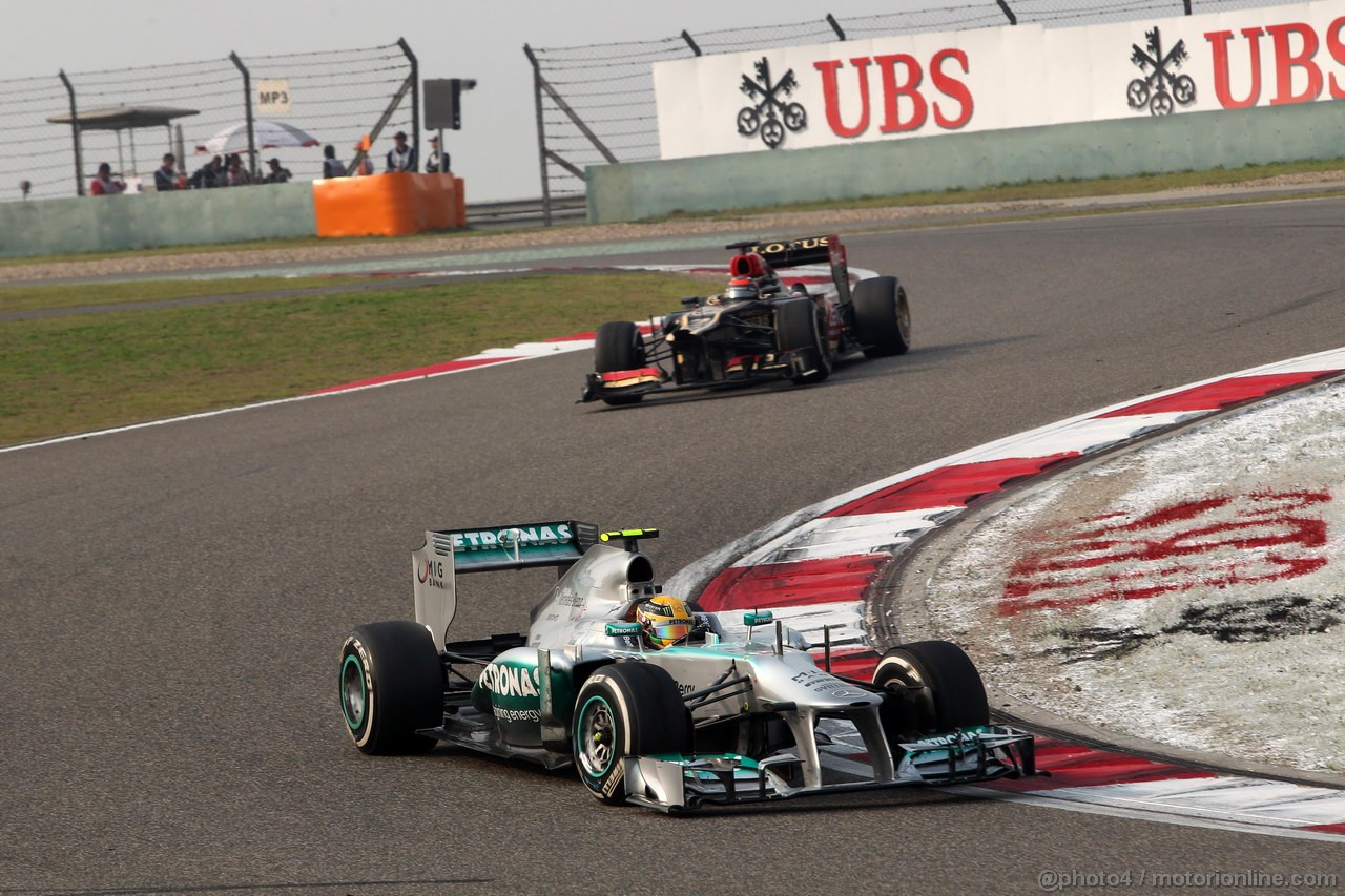 GP CINA, 14.04.2013- Gara, Lewis Hamilton (GBR) Mercedes AMG F1 W04 