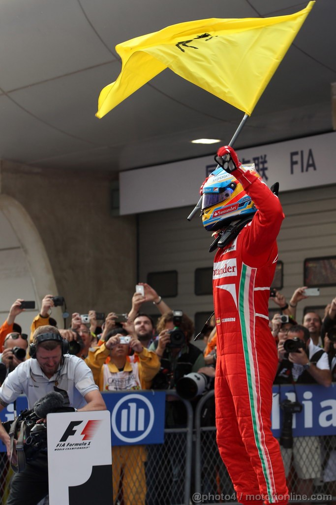 GP CINA, 14.04.2013- Gara, Fernando Alonso (ESP) Ferrari F138 vincitore